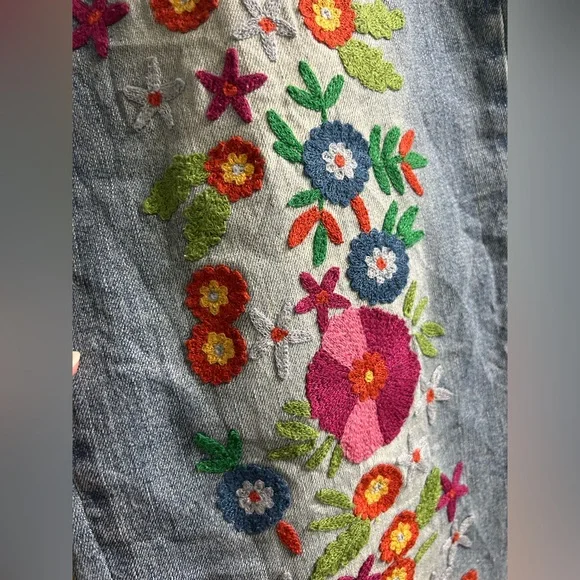 Lilly Pulitzer embroidered floral unique jeans Y2K - Picture 3 of 6